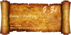 Gangl Zsófia névjegykártya